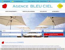 Tablet Screenshot of agencebleuciel.com